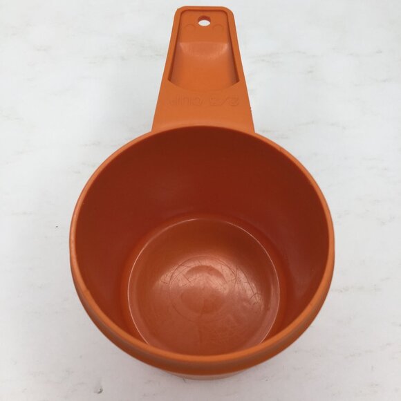 Vintage Tupperware Replacement 2/3 Measuring Cup Orange Kitchen Tool Kitchenware - Picture 4 of 7
